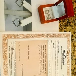 14 Karat White Gold Ladies Diamond Earrings